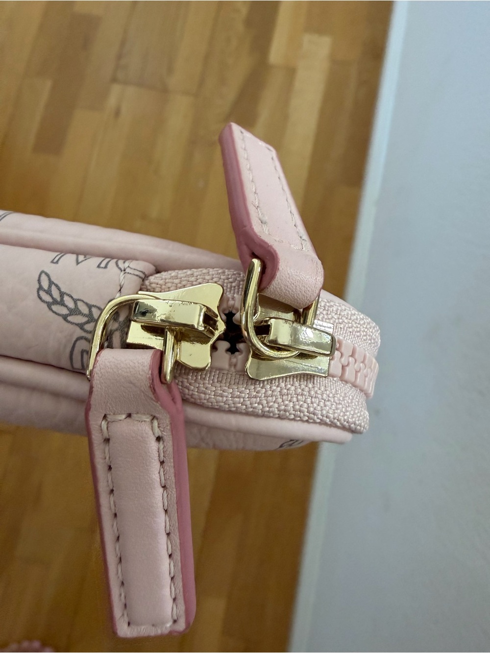 MCM powder Pink Monogram 13” Laptop/ipad Sleeve with Top Handle - Picture 7 of 8
